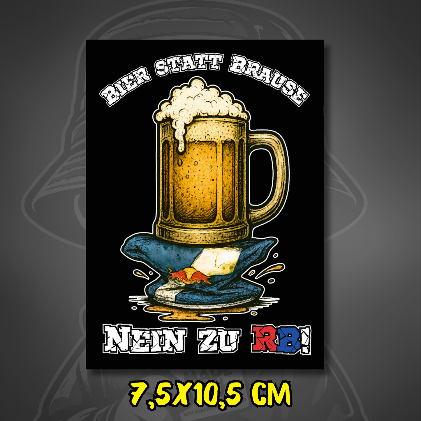 Aufkleber Bier statt Brause ultras-inspirierter Fan-Sticker wetterfest