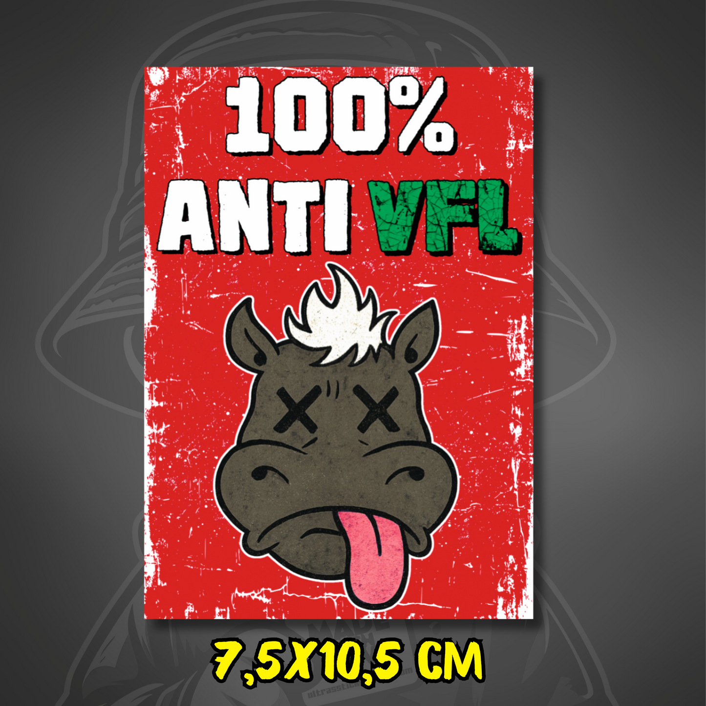 Köln Aufkleber 100% Anti VFL ultras-inspirierter Fan-Sticker 10.5x7.5cm wetterfest