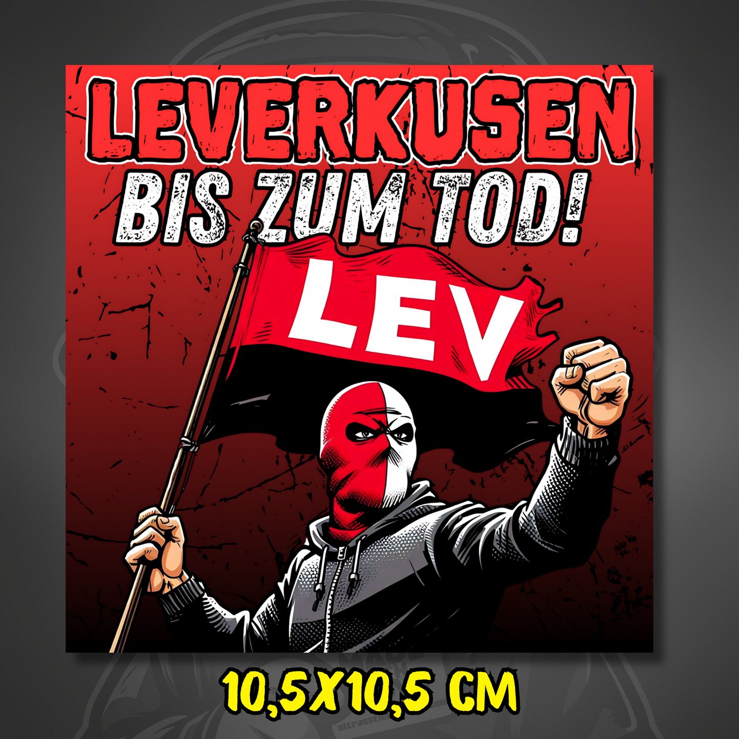 Leverkusen Aufkleber Bis zum Tod ultras-inspirierter Sticker wetterfest