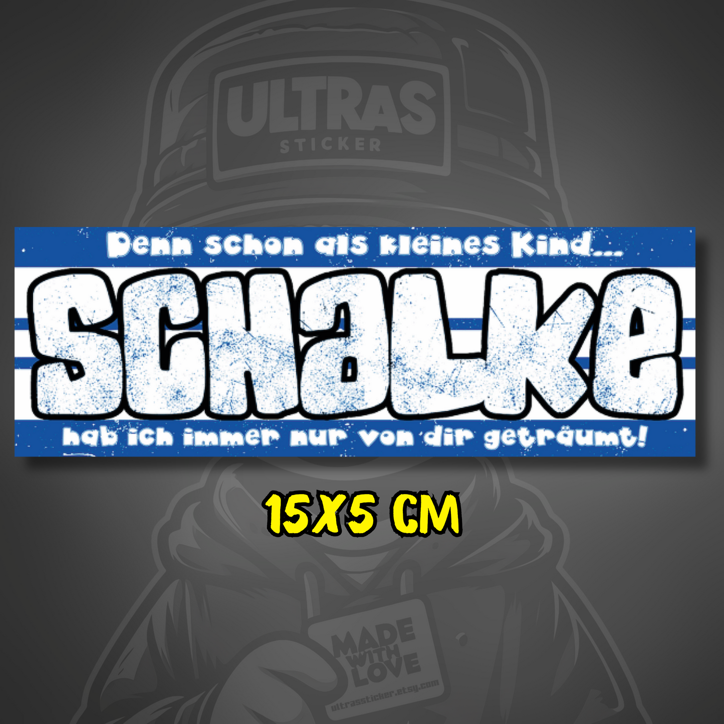 Schalke Aufkleber ultras-inspirierter Fan Sticker wetterfest
