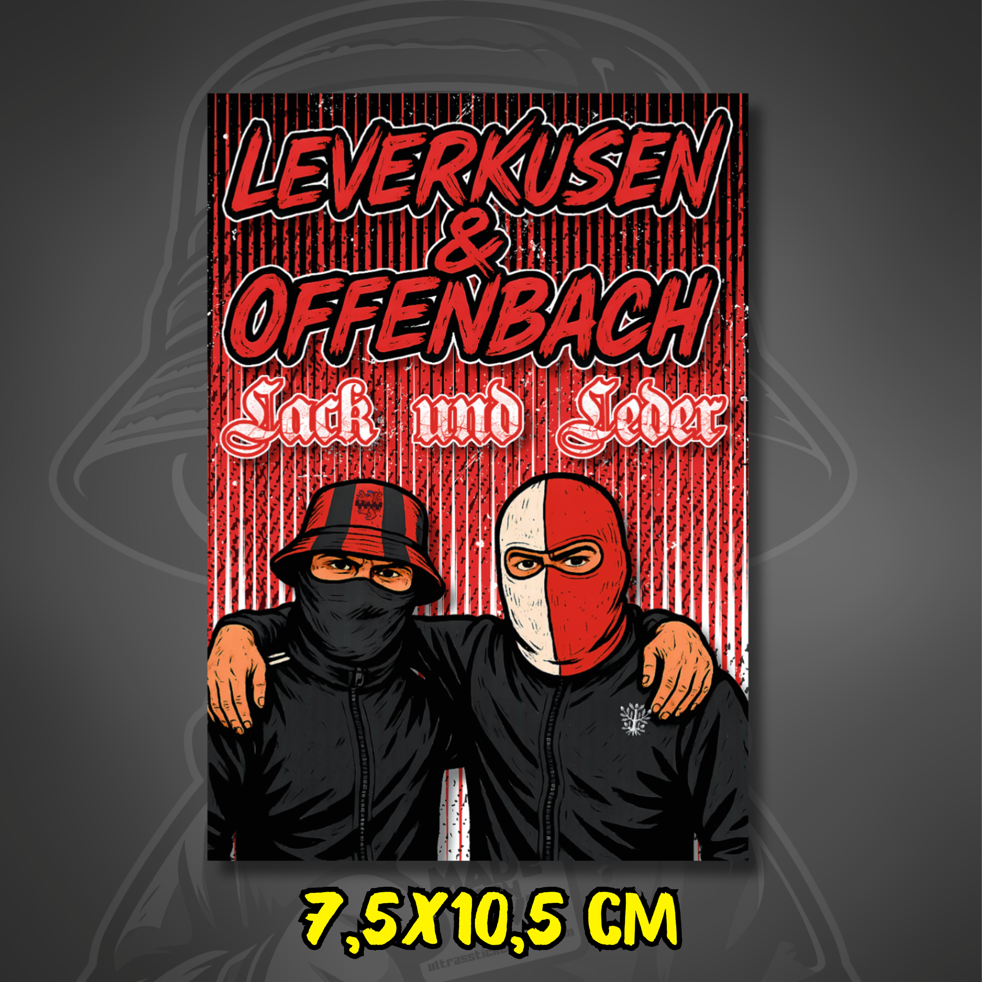 Aufkleber Leverkusen und Offenbach ultras-inspirierter Sticker wetterfest