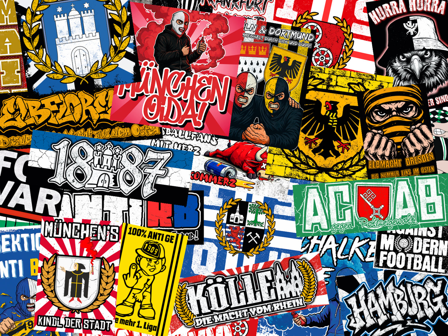 Startseiten Bild Sticker Kollektion von Ultras Sticker Store