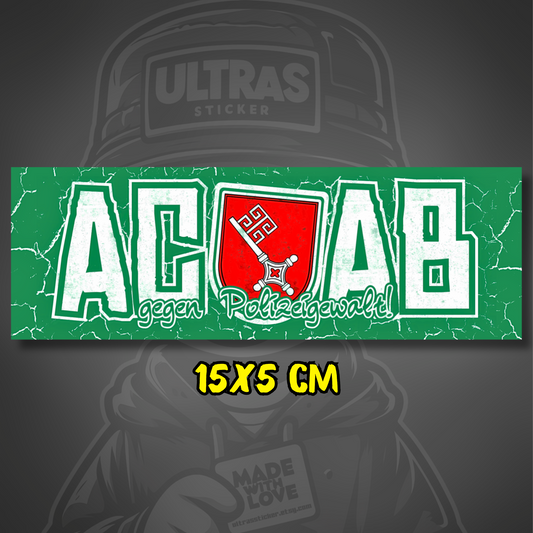 Bremen Aufkleber ACAB ultras-inspirierter Fan-Sticker 15x5 cm wetterfest