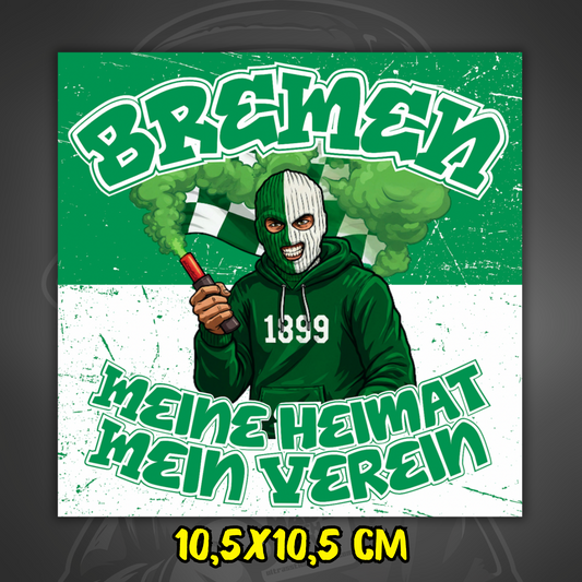Bremen Aufkleber Meine Heimat, Mein Verein ultras-inspirierter Fan Sticker wetterfest