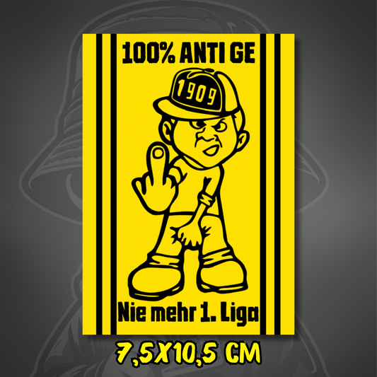 Dortmund Aufkleber 100% Anti GE ultras-inspirierter Fan-Sticker wetterfest