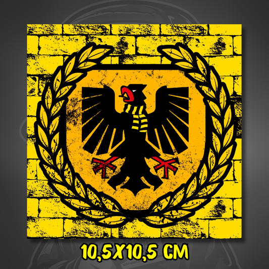 Dortmund Wappen Aufkleber ultras-inspirierter Fan-Sticker 10.5x10.5cm wetterfest