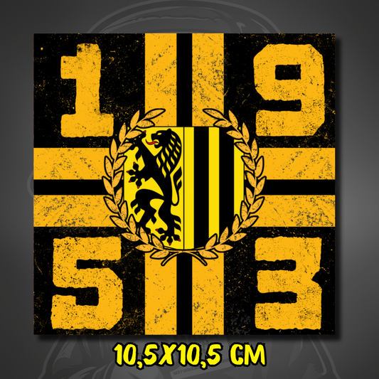Dresden Aufkleber 1953 ultras-inspirierter Fan-Sticker wetterfest