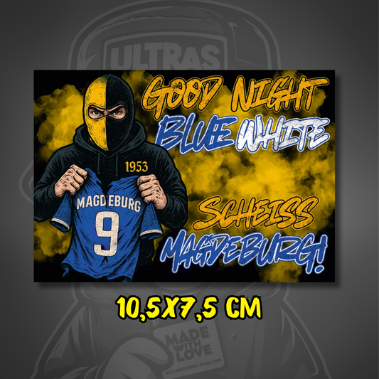 Dresden Aufkleber Anti Magdeburg ultras-inspirierter Fan Sticker 10.5x7.5cm wetterfest