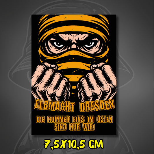 Dresden Aufkleber Elbmacht Dresden ultras-inspirierter Fan-Sticker 15x5cm wetterfest