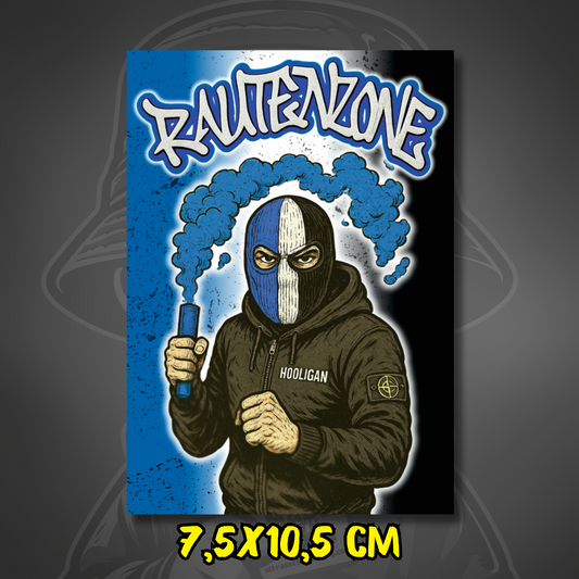 Hamburg Aufkleber Rautenzone ultras-inspirierter Fan Sticker 7.5x10.5cm wetterfest