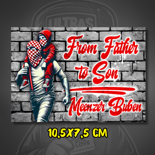 Mainz Aufkleber From Father to Son ultras-inspirierter Sticker wetterfest