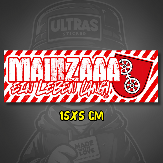 Mainzaaa Aufkleber Mainz ultras-inspirierter Fan Sticker wetterfest