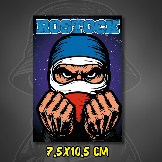 Rostock Aufkleber Rostock Hooligan ultras-inspirierter Fan-Sticker wetterfest