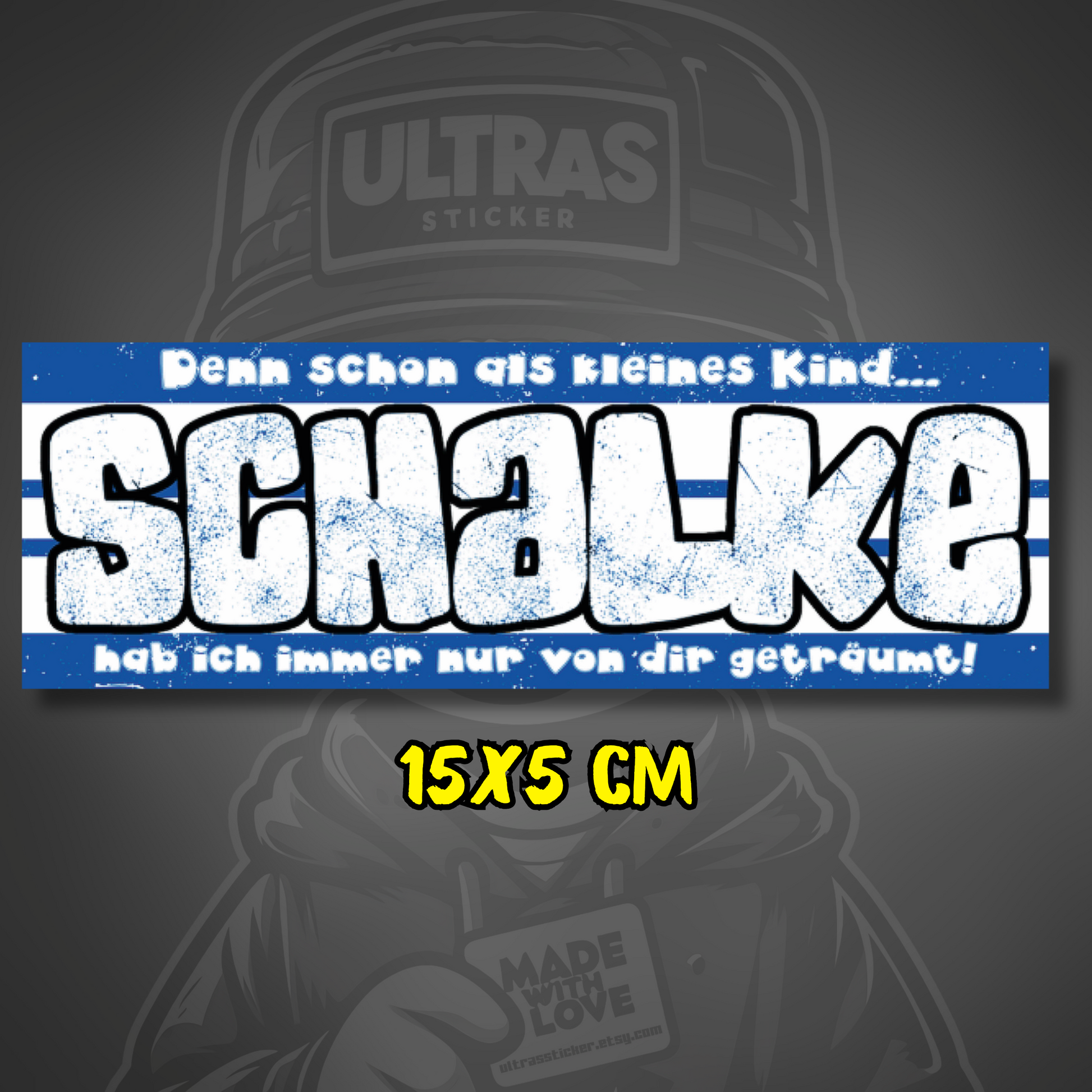 Schalke Aufkleber ultras-inspirierter Fan Sticker wetterfest