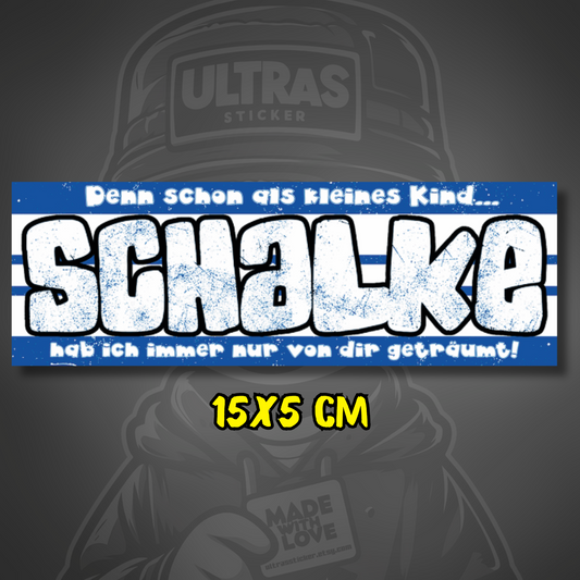 Schalke Aufkleber ultras-inspirierter Fan Sticker wetterfest