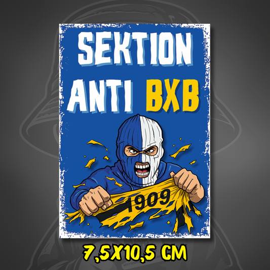 Anti BXB Aufkleber geschlitzt Vinyl Szene-Design